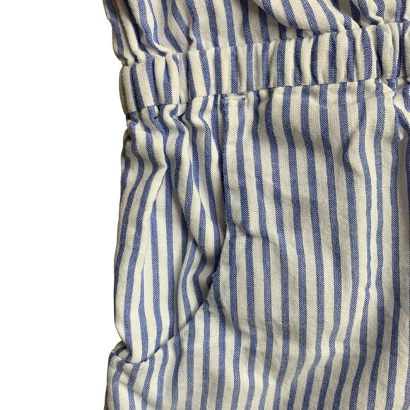 Janie & Jack Blue Striped Off the Shoulder Romper - Picture 6 of 8